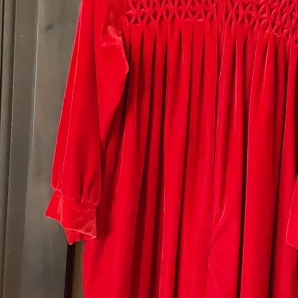 Comfort Choice Red Soft Full Length Vintage Housecoat Size 1X - Picture 4 of 7